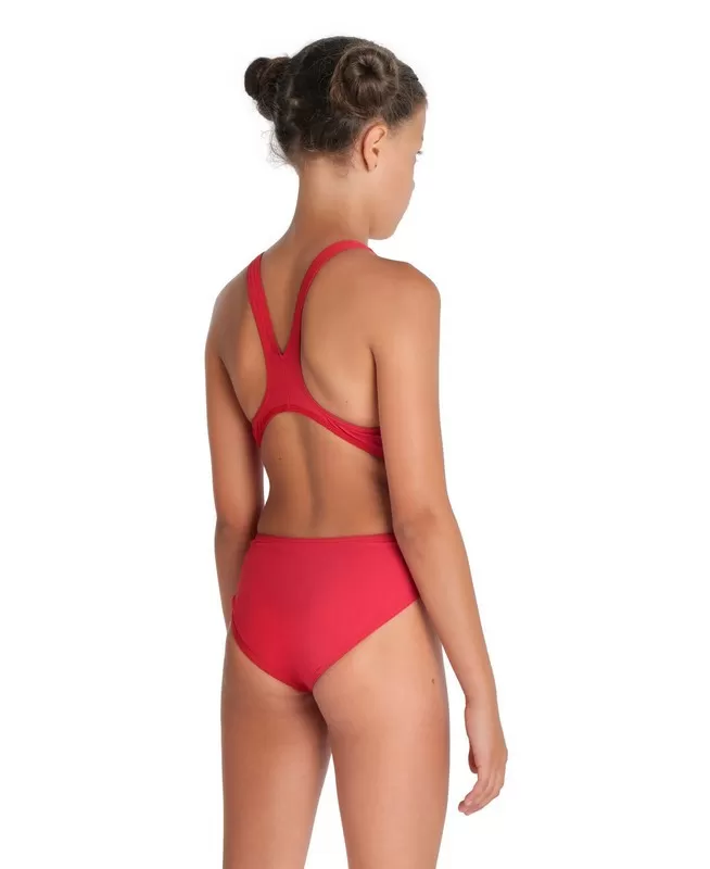 GIRLS TEAM SWIMSUIT SWIM TECH SOLID RED-WHITE 