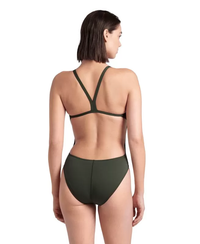 WOMENS TEAM SWIMSUIT CHALLENGE SOLID DARK SAGE 
