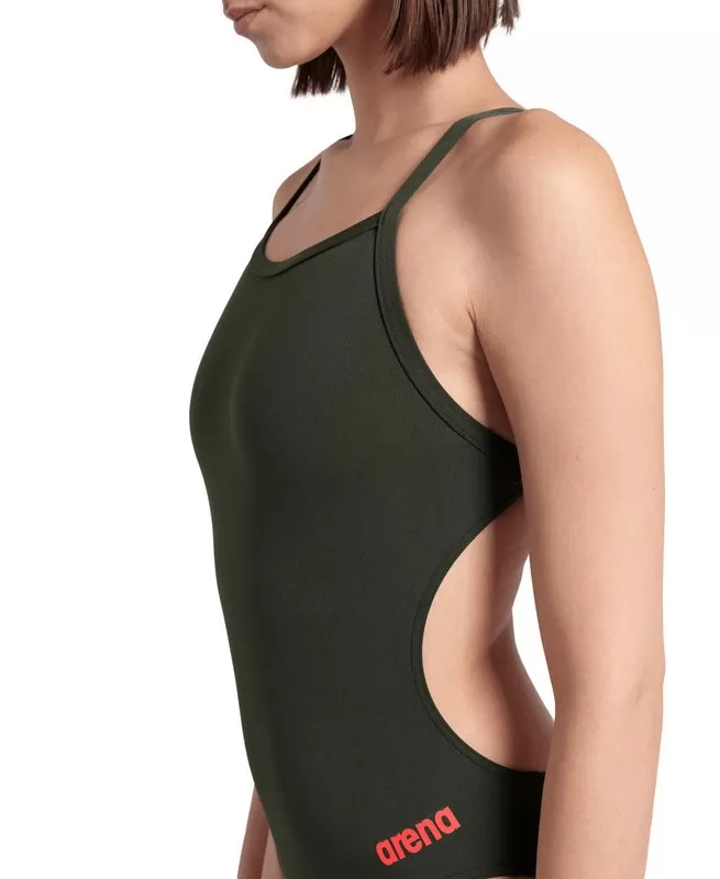 WOMENS TEAM SWIMSUIT CHALLENGE SOLID DARK SAGE 