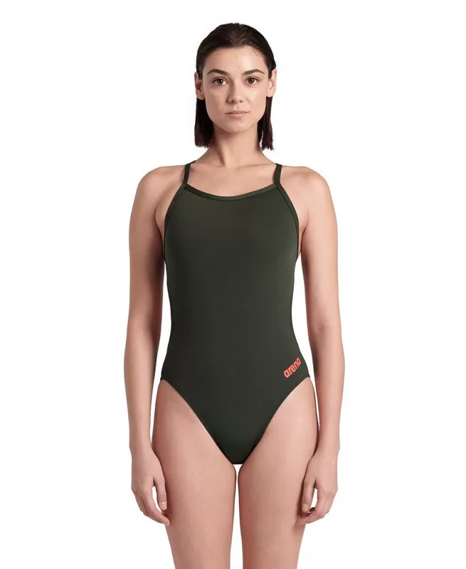 WOMENS TEAM SWIMSUIT CHALLENGE SOLID DARK SAGE 