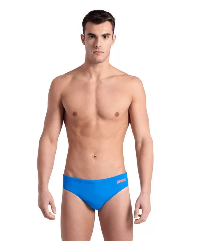 MENS TEAM SWIM BRIEFS SOLID BLUE RIVER 