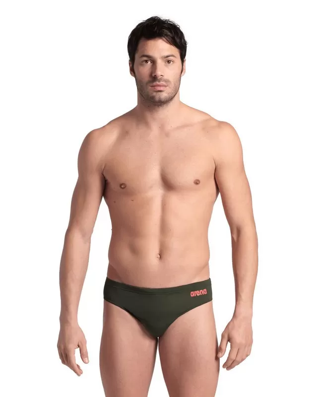 MENS TEAM SWIM BRIEFS SOLID DARK SAGE 