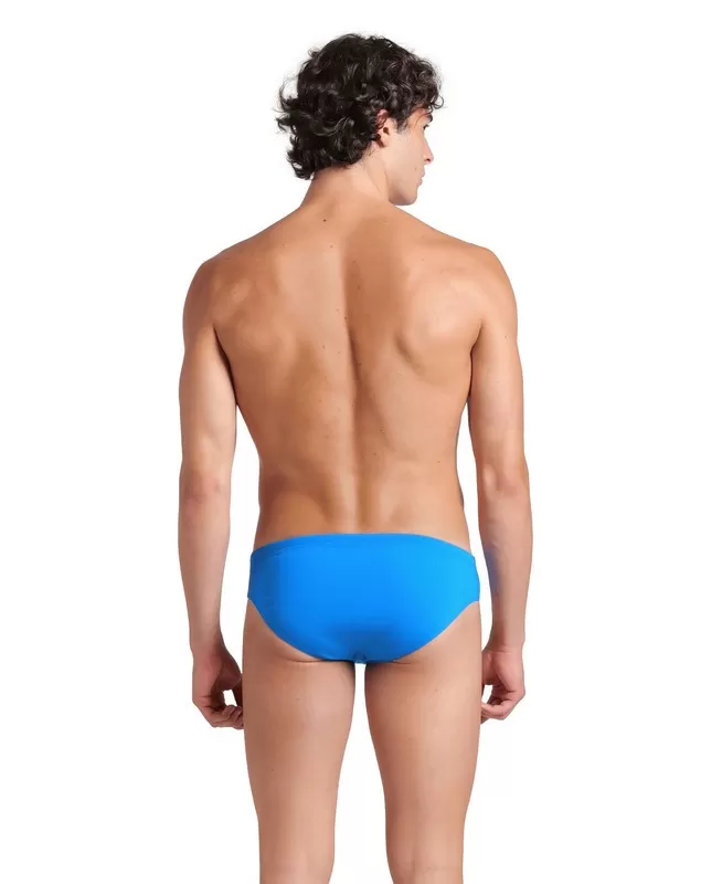 M TEAM SWIM BRIEFS SOLID BLUE RIVER-ARTIC LIME 