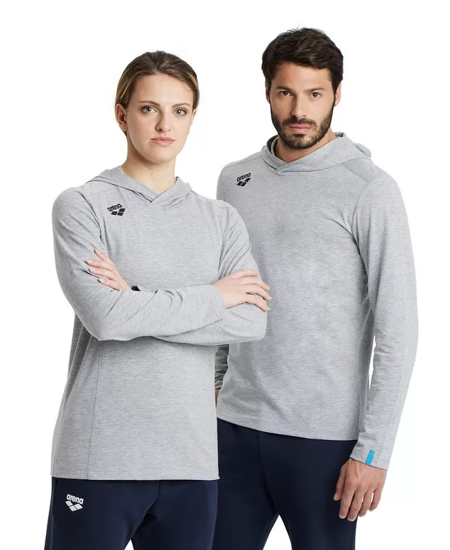 TEAM HOODED LONG SLEEVE T-SHIRT GREY 