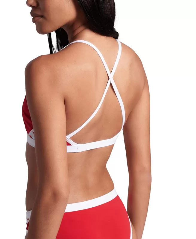 W ARENA ICONS BIKINI CROSS BACK RED-WHITE 