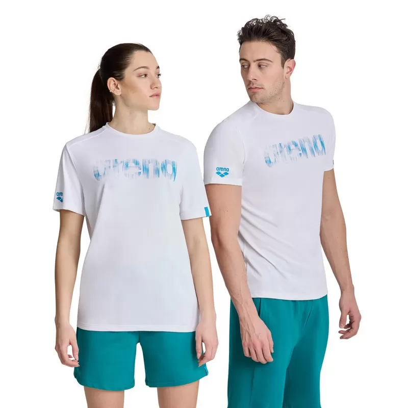 T-SHIRT LOGO WHITE-ROYAL 