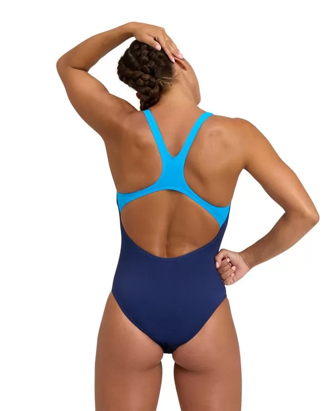 WOMENS SWIMSUIT NEW GRAPHIC SWIM PRO B 780-NAVY-TURQUOISE 