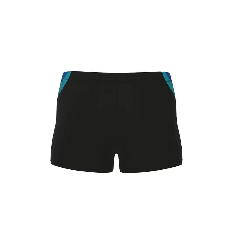 BOYS ARENA SWIM SHORT PANEL BLACK-ROYAL-WATER 