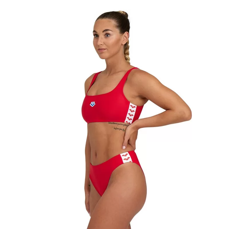 W ARENA ICONS BRALETTE SOLID TWO PIECES RED 