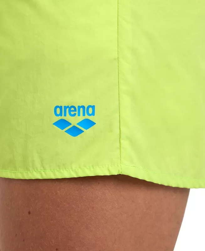 MENS ARENA PRO FILE BEACH SHORT SOFT GREEN-NEON BLUE 