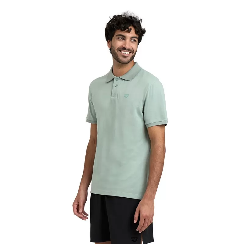 MENS POLOSHIRT SOLID COTTON PIQUET JADE-DARK OLIVE 