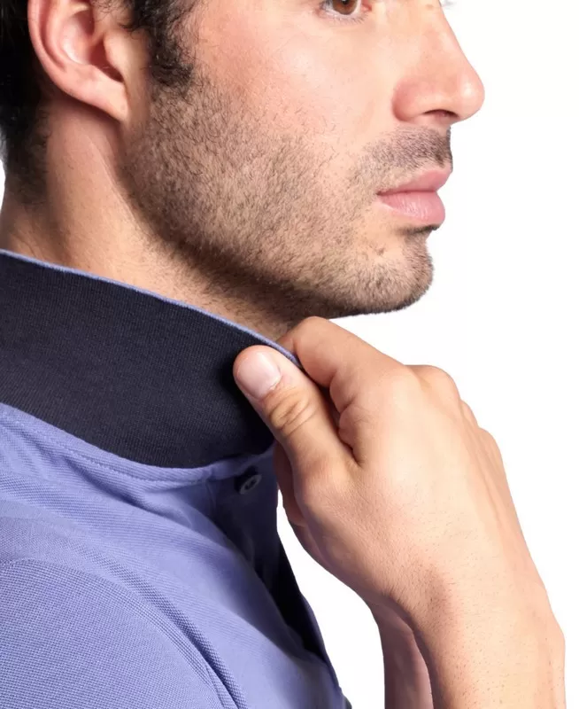 M POLOSHIRT SOLID COTTON PIQUET PURPLE 
