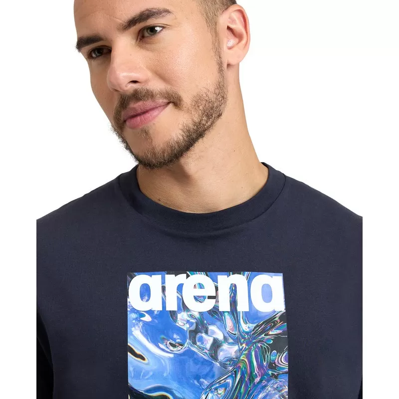 MENS T-SHIRT SOLID COTTON NAVY-VORTEX 