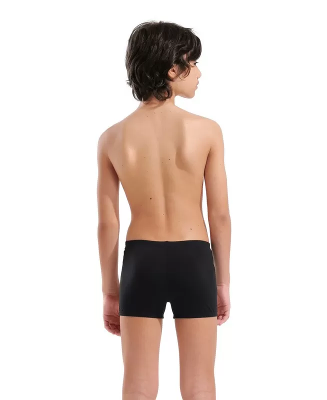 B ARENA BRIGHT SWIM SHORT BLACK-TEAM ORANGE 