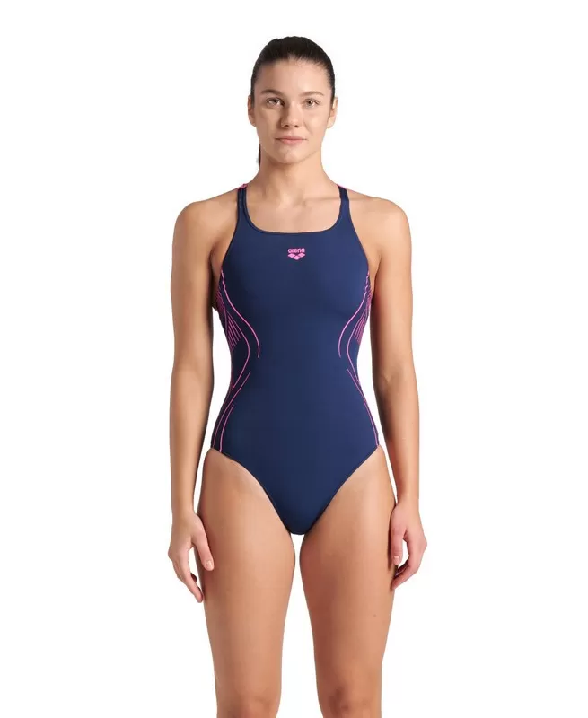 W ARENA REFLECTING SWIMSUIT SWIM PRO BACK NAVY 