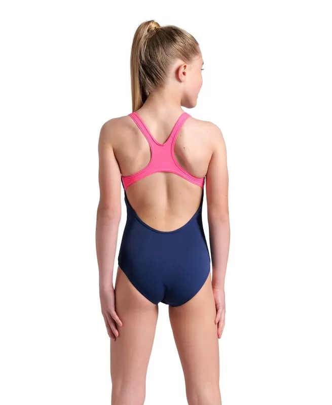 GIRLS ARENA REFLECTING SWIMSUIT SWIM PRO BACK NAVY-SHOCKING PINK 