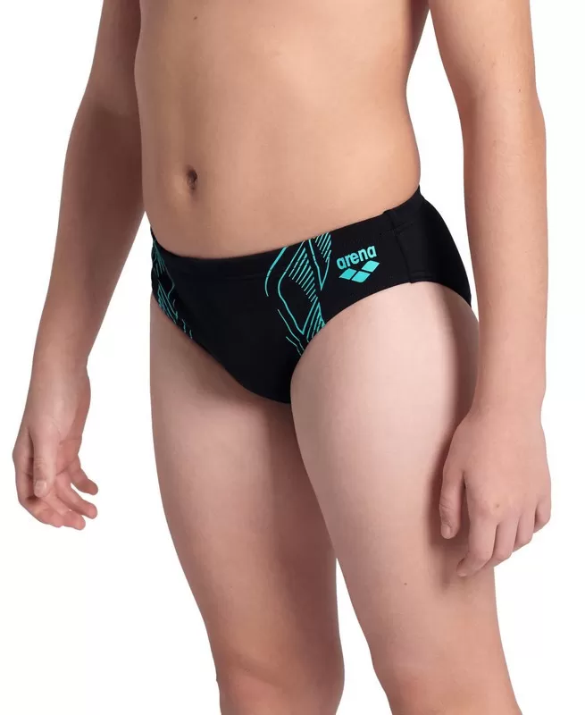 BOYS ARENA REFLECTING SWIM BRIEFS BLACK 