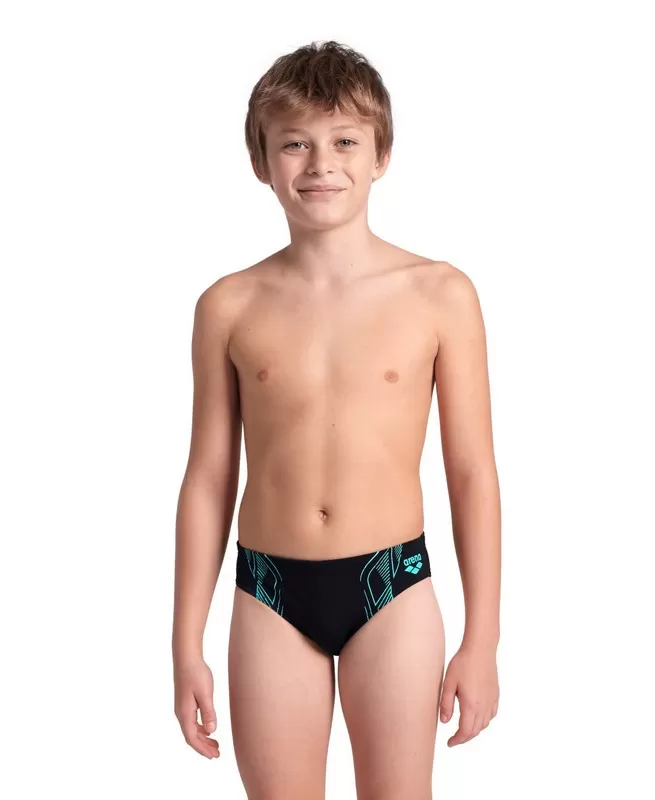 BOYS ARENA REFLECTING SWIM BRIEFS BLACK 
