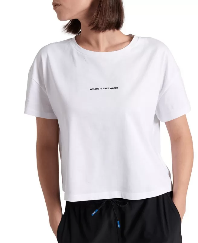 W ARENA CROP TEE PRINTED WHITE 