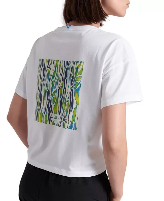 W ARENA CROP TEE PRINTED WHITE 