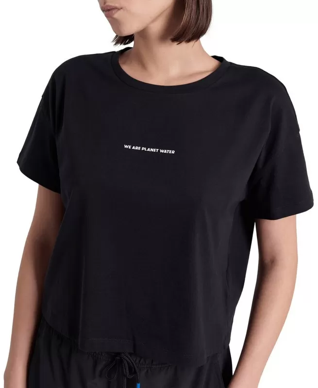W ARENA CROP TEE PRINTED BLACK 
