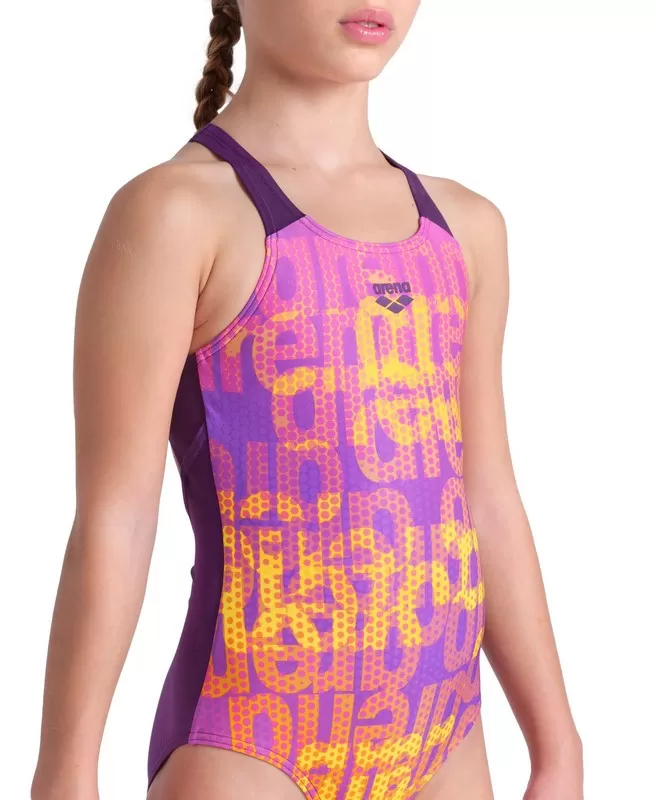 GIRL'S ARENA MULTI COLOURS SWIMSUIT V BA 