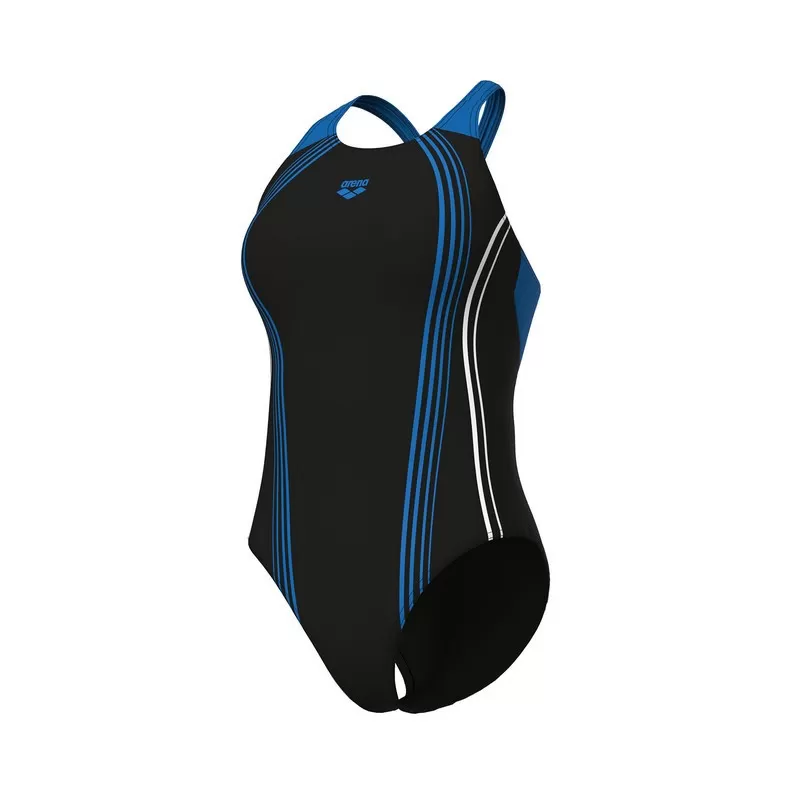 W ARENA CLEAR LINES SWIMSUIT V B BLC 