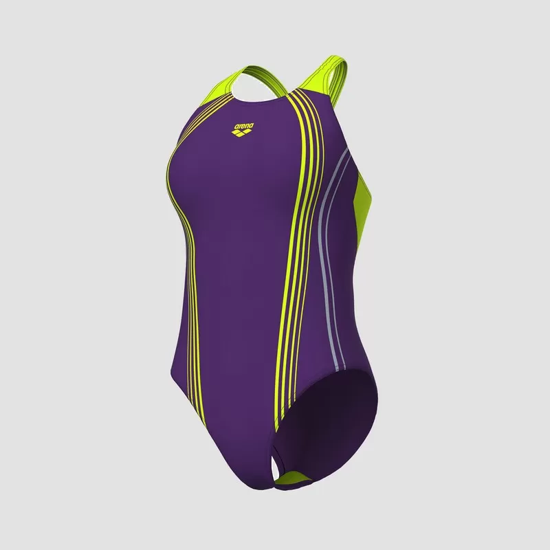 W ARENA CLEAR LINES SWIMSUIT V B PLM 