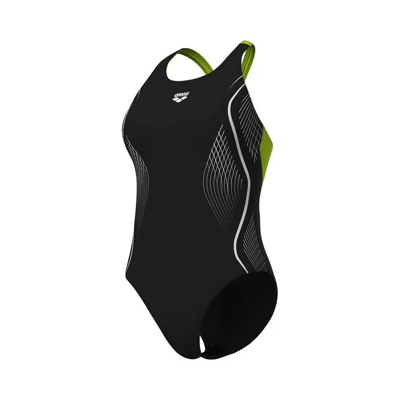 W ARENA GRID SWIMSUIT V BACK GRAPH B 