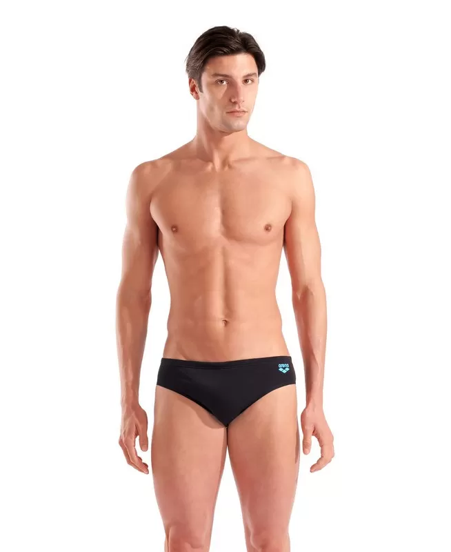 M ARENA KIKKO GRAPHIC SWIM BRIEFS BLACK-TURQUOISE KUPAĆI ZA PLIVANJE 