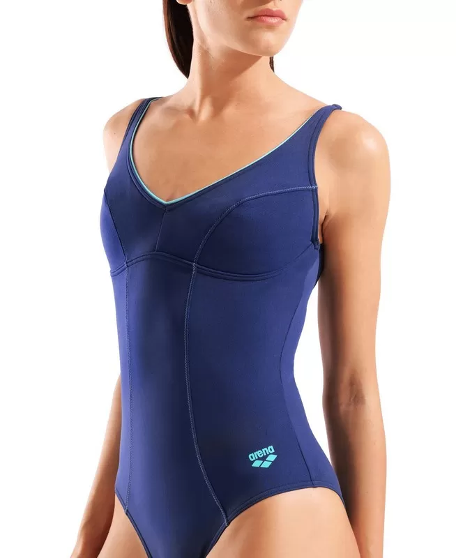 W ARENA CLIP BACK SWIMSUIT SOLID B 