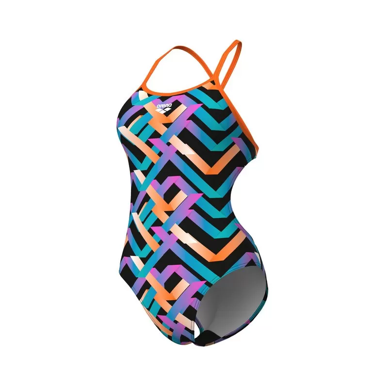 W ARENA TEXTURE SWIMSUIT TIE BACK 