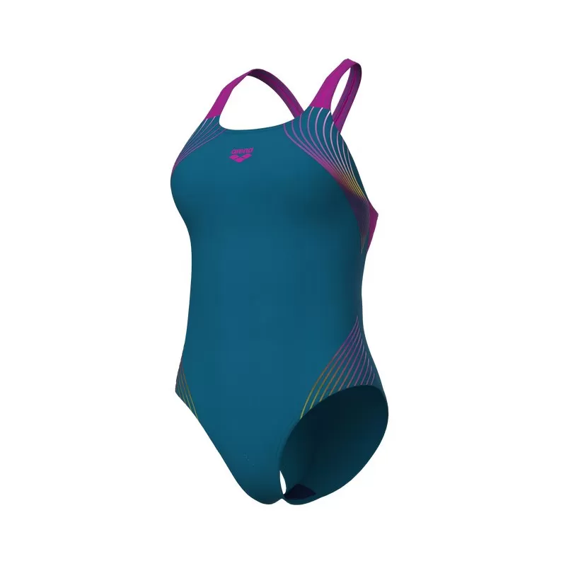 W ARENA NUANCE SWIMSUIT SWIM BLUE COSMO-VERY FUCHSIA 