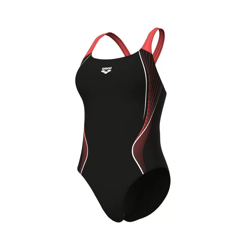 W ARENA SWIMSUIT CONTROL BLACK-CAPLYPSO CORAL 