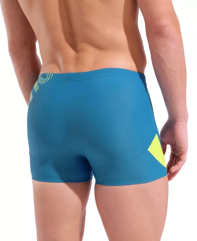 M ARENA STRIPEFLOW SWIM SHORT BLUE COSMO-ARTIC LIME 