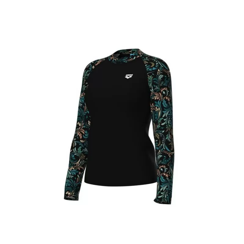 W ARENA SWIM L/S RASH VEST ALLOVER 
