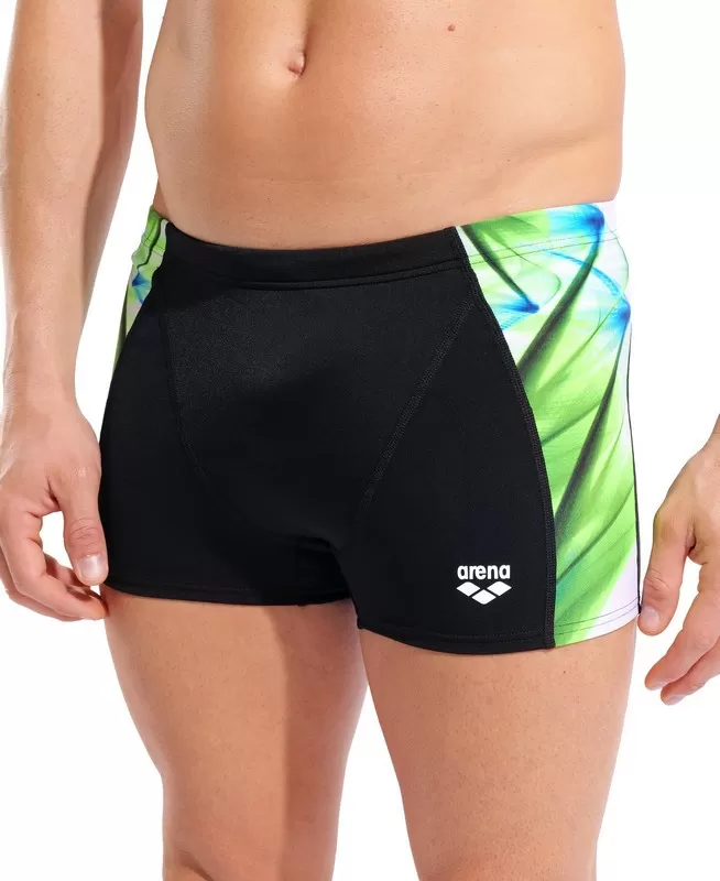 M ARENA DYNAMISM SWIM SHORT BLACK-GREEN MULTI 