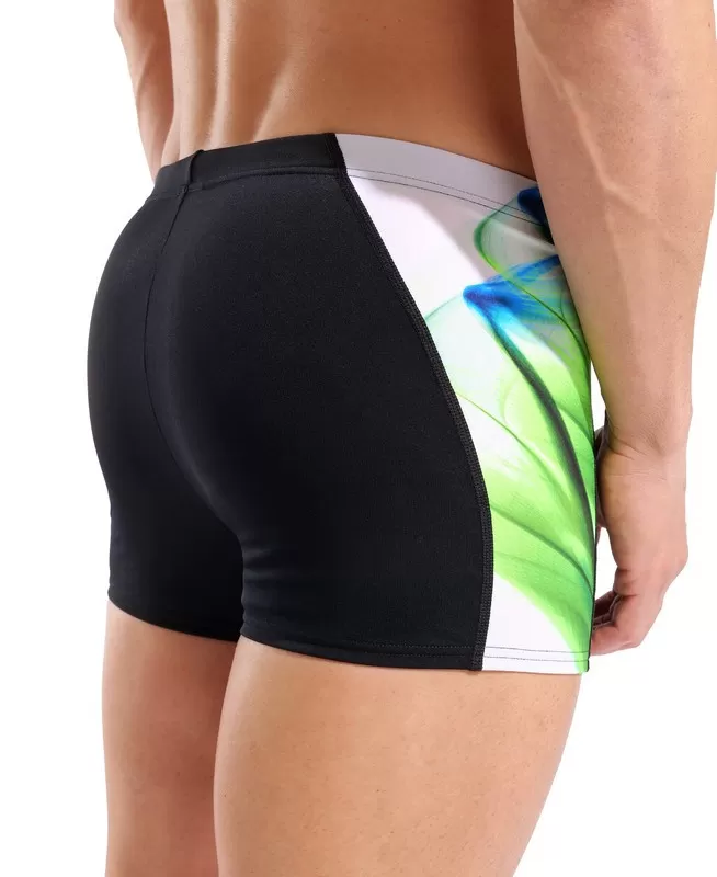 M ARENA DYNAMISM SWIM SHORT BLACK-GREEN MULTI 