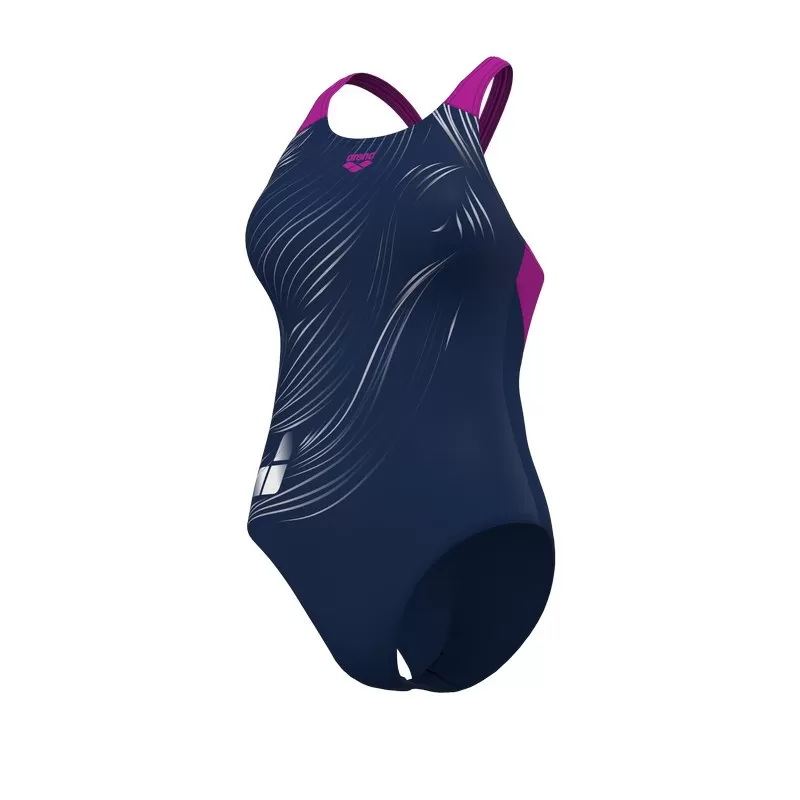 W ARENA FOLIAGE SWIMSUIT NAVY MULTI 