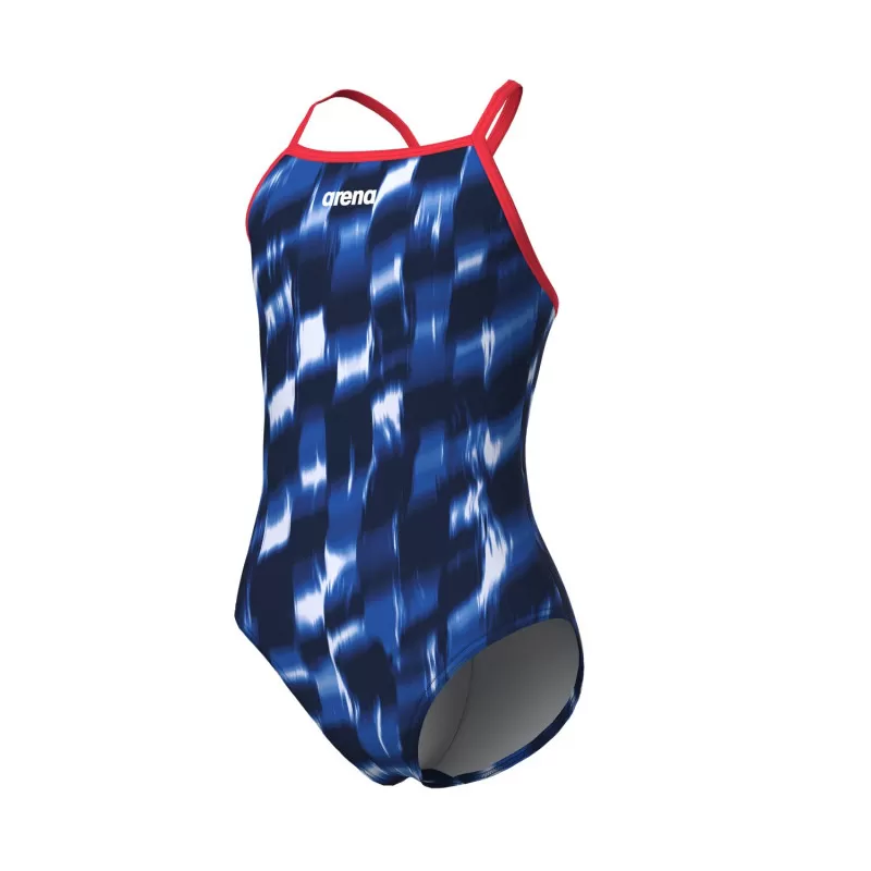 G ARENA WAVE SWIMSUIT LIGHTDROP BACK BRIGHT CORAL-TEAM ROYAL 