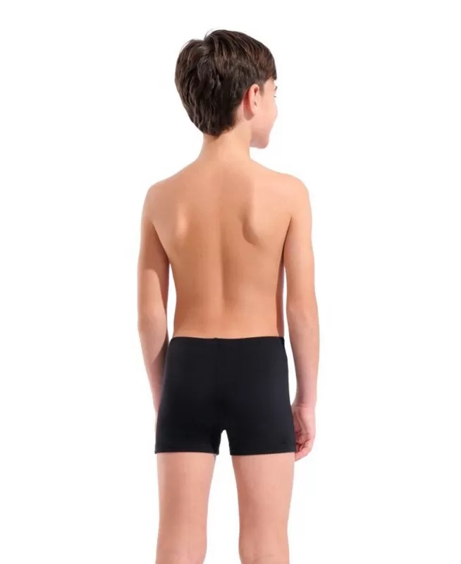 B ARENA BOLD SWIM SHORT BLACK-TURQUOISE 