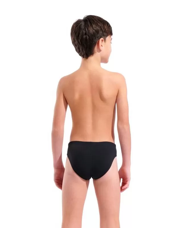 B ARENA BOLD SWIM BRIEFS BLACK-TURQUOISE 