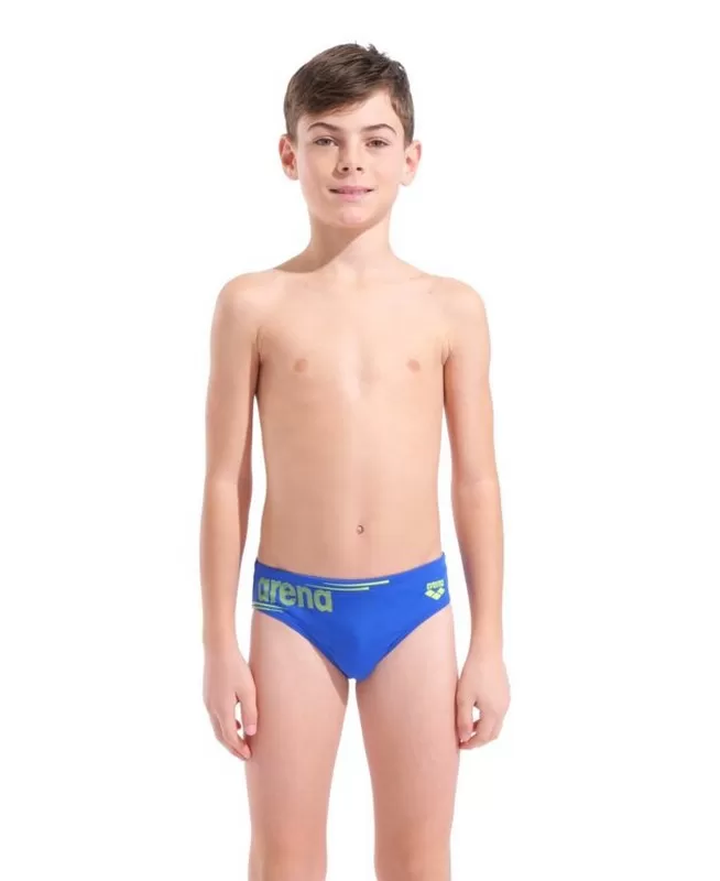 B ARENA BOLD SWIM BRIEFS NEON BLUE-ARTIC LIME 