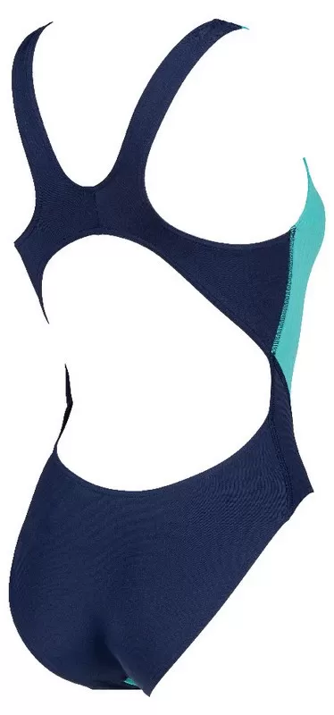 W SOLID SWIM TECH HIGH MINT-NAVY 