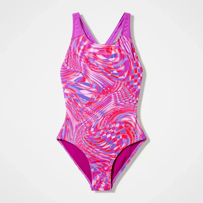SPEEDO PRINT SPLASHBACK JR PNK/PUR 