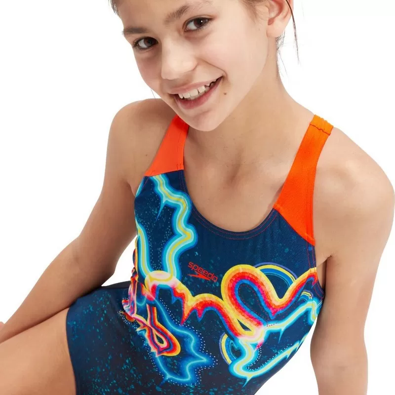 DIGI PLMT SPBK JF NAVY/ORANGE DEČIJI KUPAĆI KOSTIM 