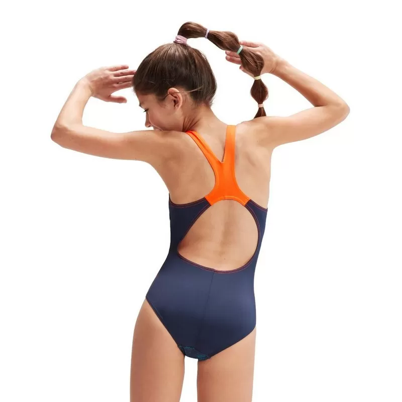 DIGI PLMT SPBK JF NAVY/ORANGE DEČIJI KUPAĆI KOSTIM 